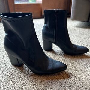 Black Dress Boots vegan leather